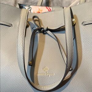 Nanette Lepore Light Gray Tote with Black Accents